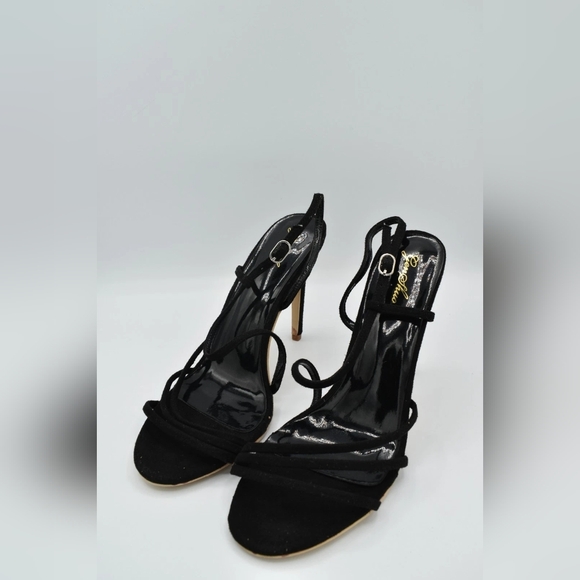 Shoes - Elegant Black Strappy Heels